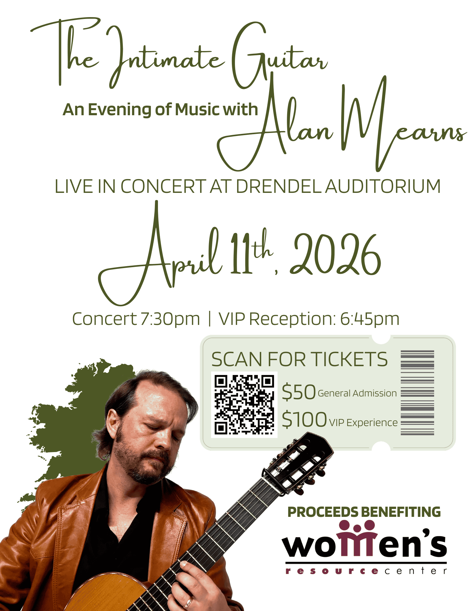 The Intimate Guitar (Real Estate Flyer) monthly giving program for women’s shelter
